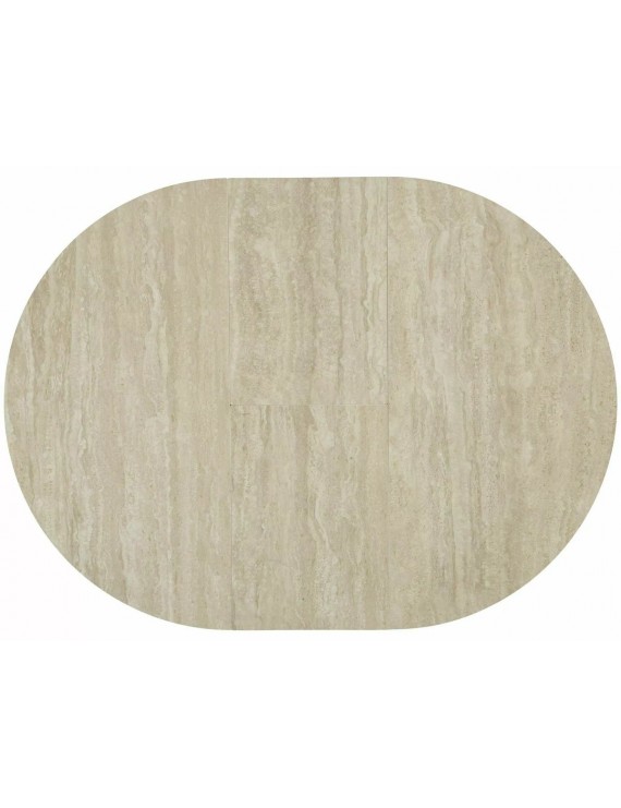 Стіл GASTON CERAMIC 100(135)*100 травертин/кашемір