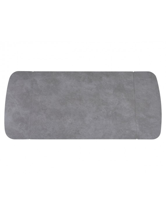 Стіл DUBLIN CERAMIC 120(180)*80 світло-сірий/чорний каркас