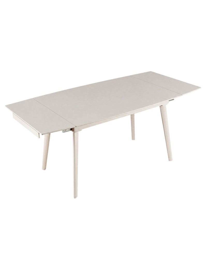 Стіл LORIAN CERAMIC 120(180)*80 білий/кашемір