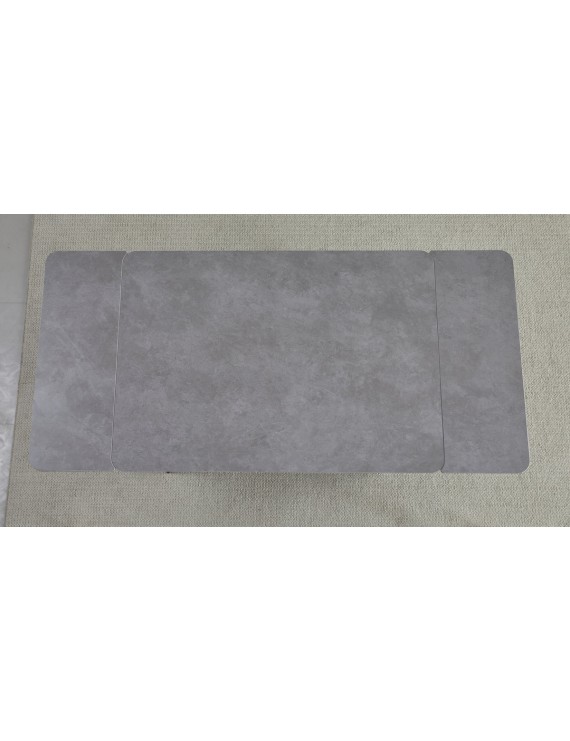 Стіл MADRID CERAMIC 120(180)*85 grigio latte matt/чорний каркас