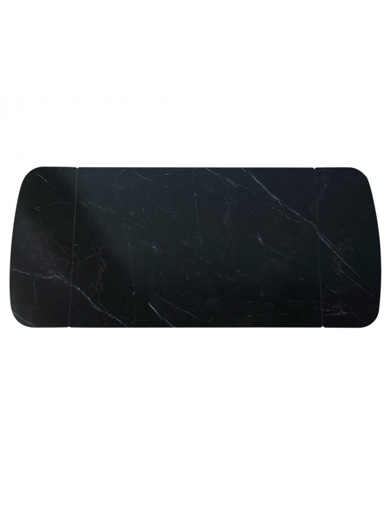 Стіл DUBLIN CERAMIC 120(180)*80 чорний мат/чорний каркас