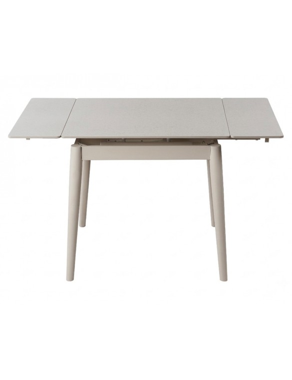 Стіл AVENTO CERAMIC 80(130)*80 білий/кашемір