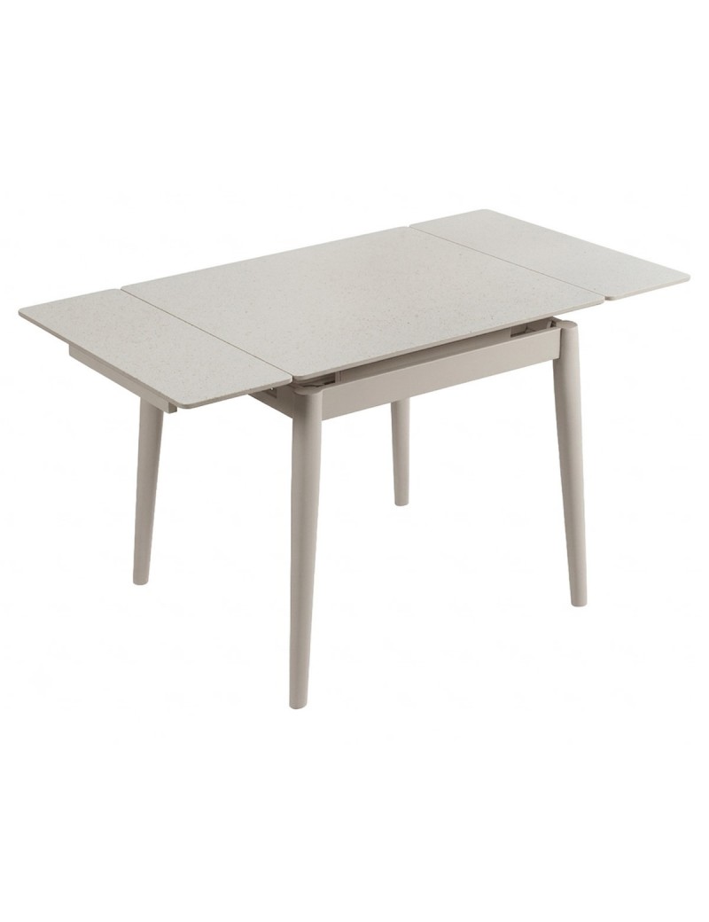 Стіл AVENTO CERAMIC 80(130)*80 білий/кашемір