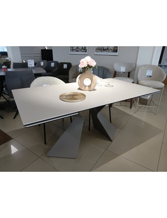 Стіл LAURA CERAMIC 160(240)*90 бежевий мат/бежевий
