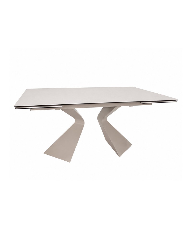 Стіл LAURA CERAMIC 160(240)*90 бежевий мат/бежевий