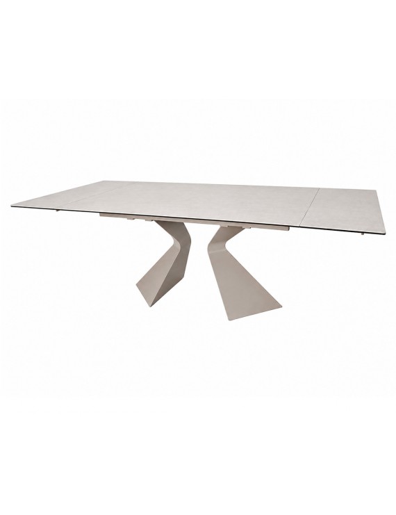Стіл LAURA CERAMIC 160(240)*90 бежевий мат/бежевий