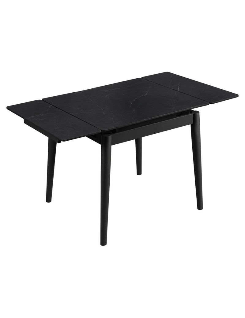 Стіл AVENTO CERAMIC 80(130)*80 чорний/чорний
