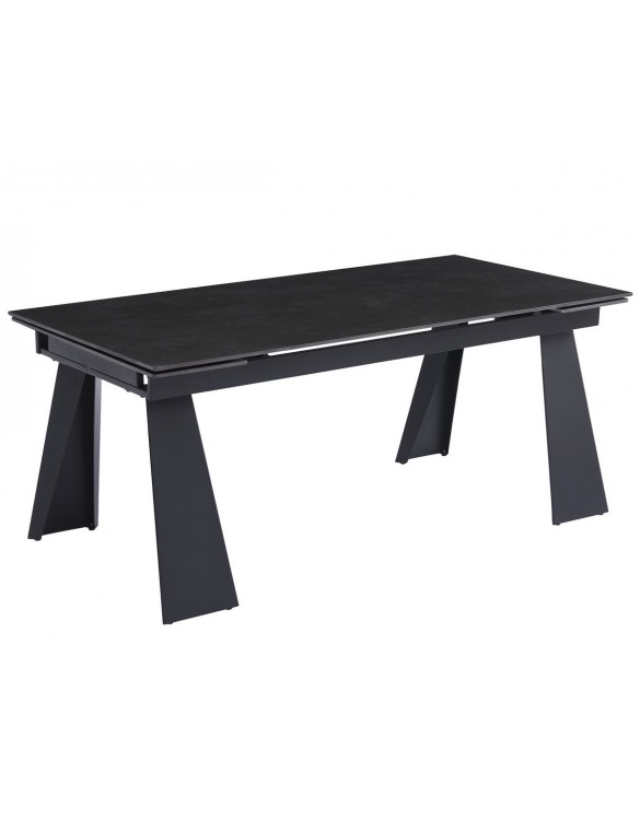 Стіл ARNOLD CERAMIC 180(240)*90 Wic dark grey мат/чорний каркас