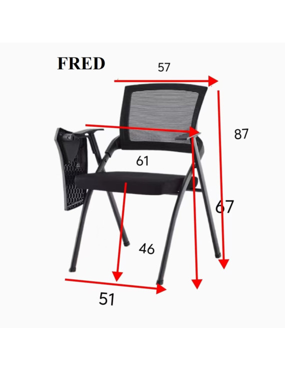 Стілець FRED з надставкою чорний