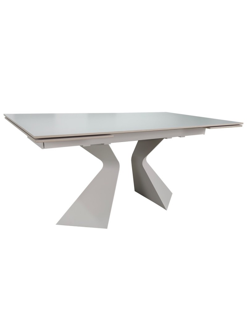 Стіл LAURA CERAMIC 160(240)*90 білий мат/білий