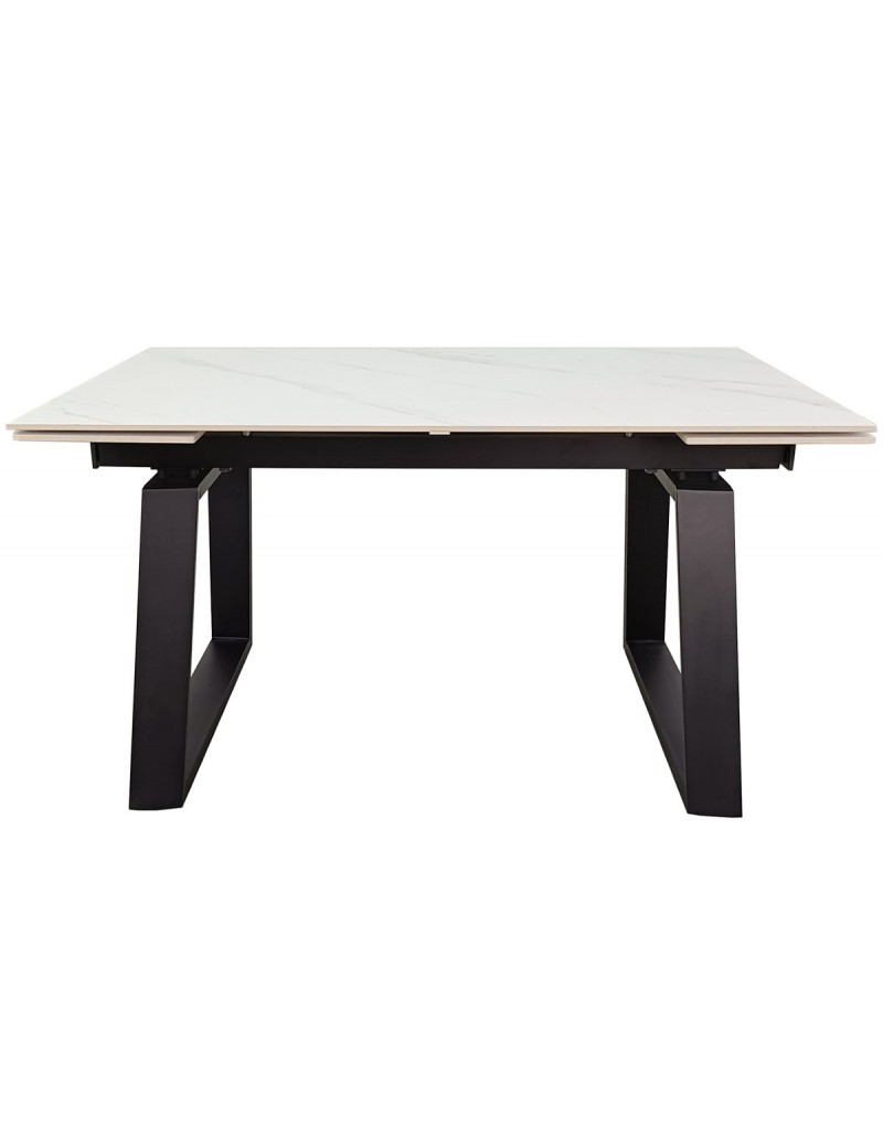 Стіл BERNARD CERAMIC 140(200)*90 білий мат/чорний