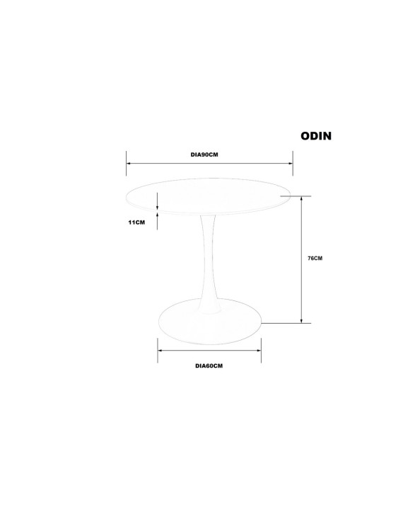 Стіл ODIN CERAMIC бежевий мат/кашемір д.90