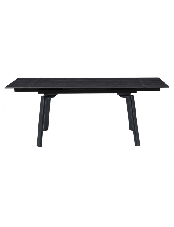 Стіл BELFORD CERAMIC 140(200)*80 чорний горіх/чорний