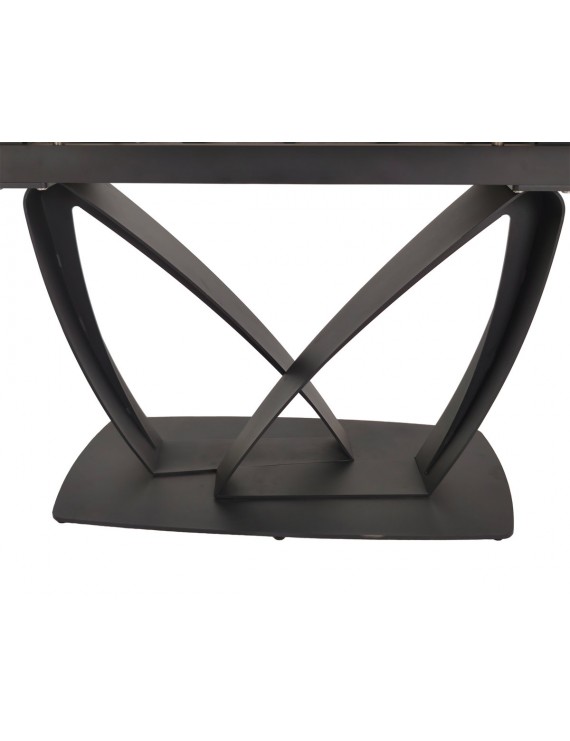 Стіл TYLER CERAMIC 160(240)*90 білий мат/чорний