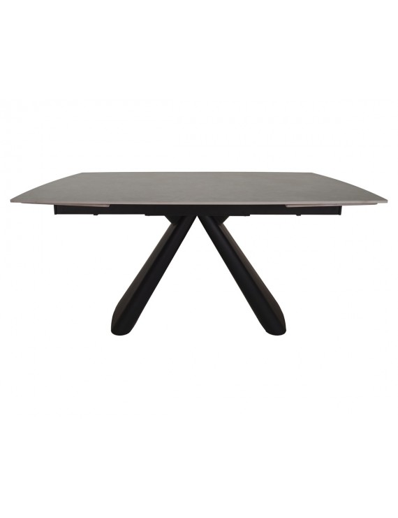Стіл GREYSON CERAMIC 160(240)*90 сірий мат/чорний