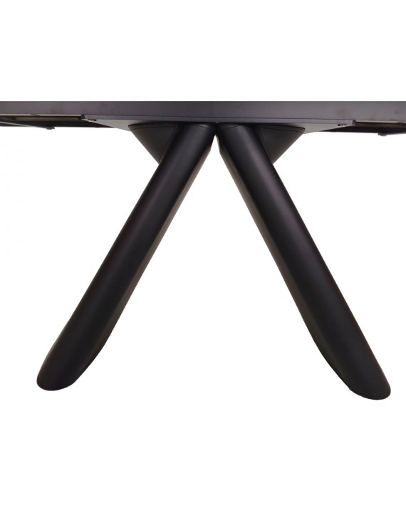 Стіл GREYSON CERAMIC 160(240)*90 сірий мат/чорний