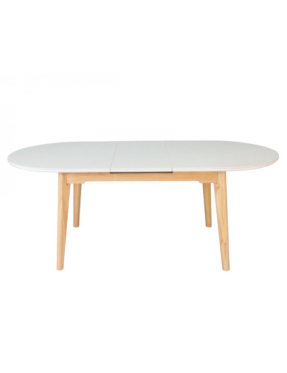 Стіл ALBERTO CERAMIC 160(200)*90 бежевий мат/дерево