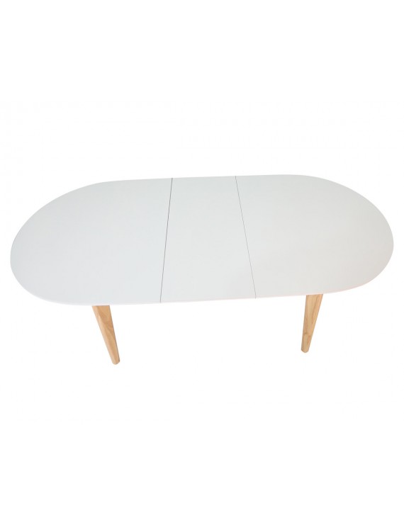 Стіл ALBERTO CERAMIC 160(200)*90 бежевий мат/дерево