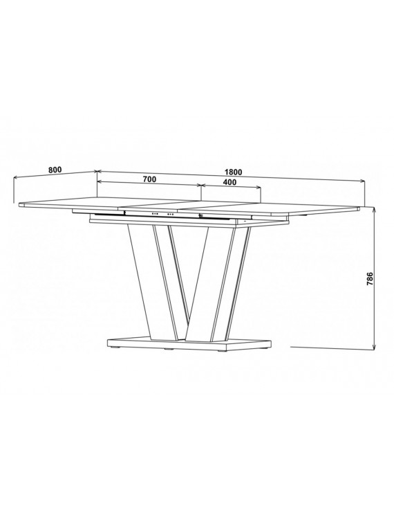 Стіл обідній Torino 140(180)x80 см Блеквуд Ячмінний/Графіт