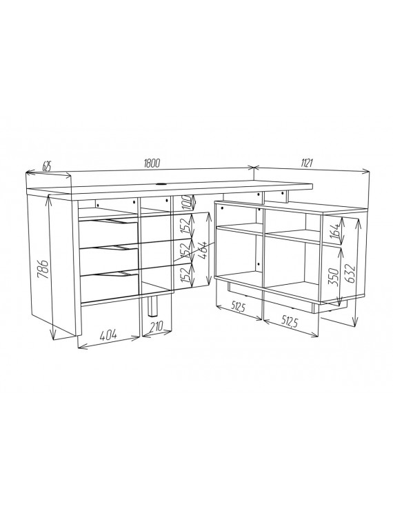 Стіл письмовий CONNECT 2 L SK 180×78 см Дуб кремона котта/Стоун бейж
