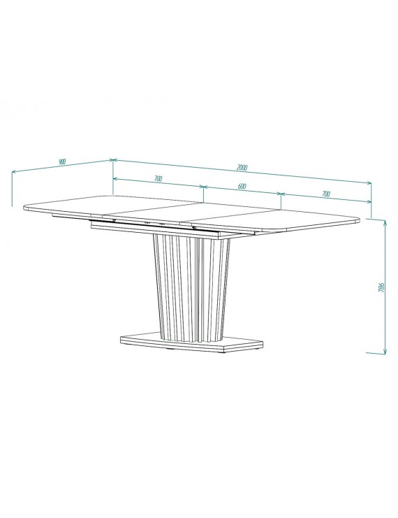 Розкладний обідній стіл LORENA S MAX 140(200)×90 Шовковий камінь