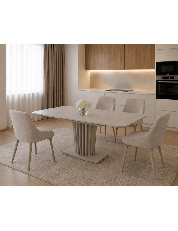 Розкладний обідній стіл LORENA K MAX 140(200)×90 см Шовковий камінь