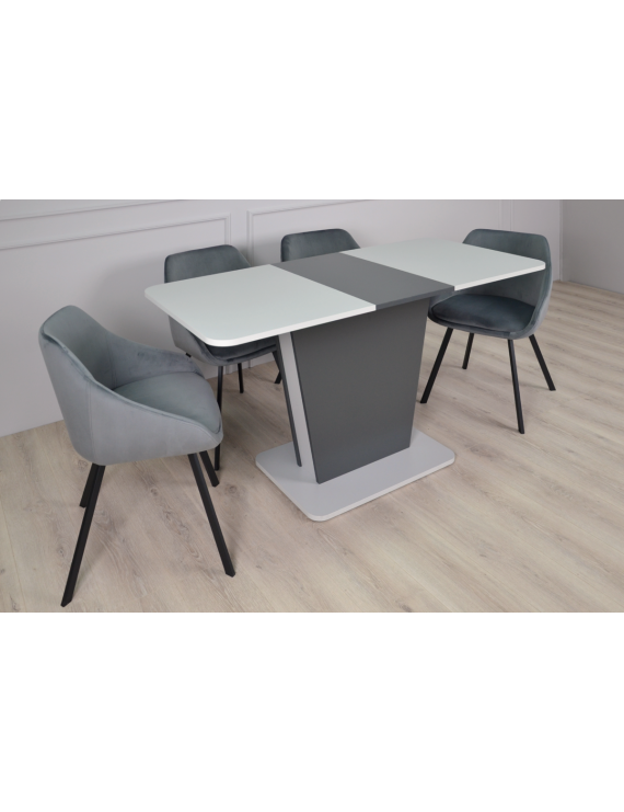 Стіл обідній Cosmo Grey 110(145)x68 см Антрацит/Сірий Камінь