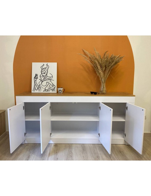 Великий комод LION Ларрі-1 Нiмфея альба/Дуб Аппалачи (LION-041009)