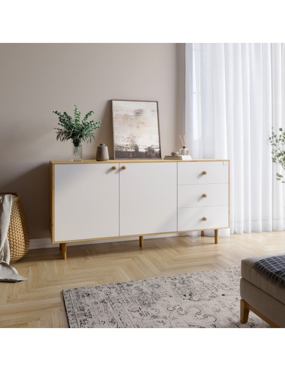 Комод LION Хьюге-5 Дуб Артизан/Німфея альба (LION-041010)