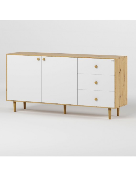 Комод LION Хьюге-5 Дуб Артизан/Німфея альба (LION-041010)