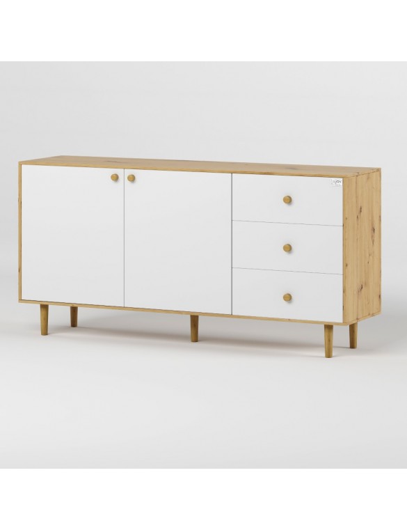 Комод LION Хьюге-5 Дуб Артизан/Німфея альба (LION-041010)