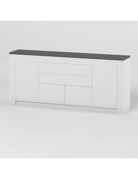 Великий комод LION Ларрі-2 Нiмфея альба/Антрацит (LION-041057) ТОП