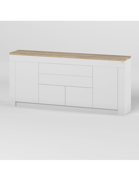 Великий комод LION Ларрі-2 Нiмфея альба/Дуб сонома (LION-041064) ТОП