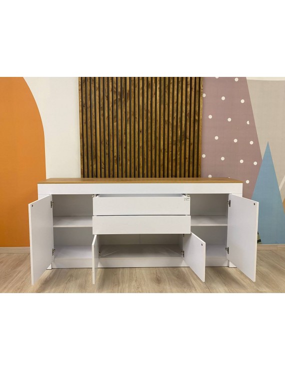 Великий комод LION Ларрі-2 Нiмфея альба/Дуб Аппалачи (LION-041006)