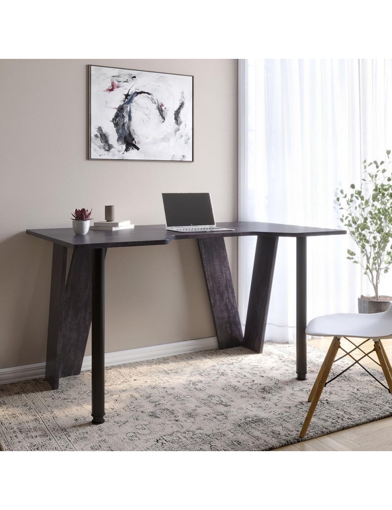 Комп'ютерний стіл LION Квест Бетон темний (LION-041164) ТОП