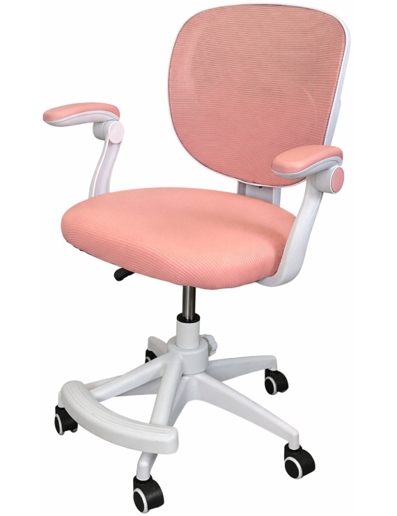 Крісло обертове дитяче з підставкою для ніг PERFECT KIDS PINK Perfect Home Рожевий (PFH-092118)