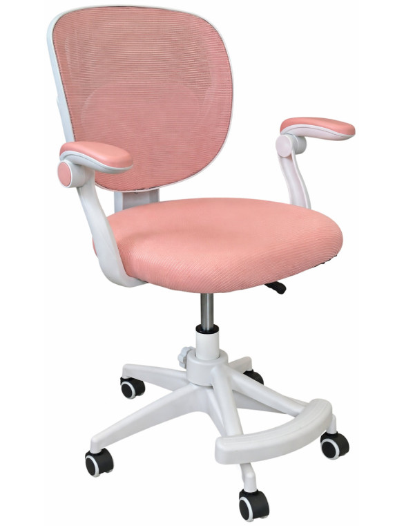 Крісло обертове дитяче з підставкою для ніг PERFECT KIDS PINK Perfect Home Рожевий (PFH-092118)
