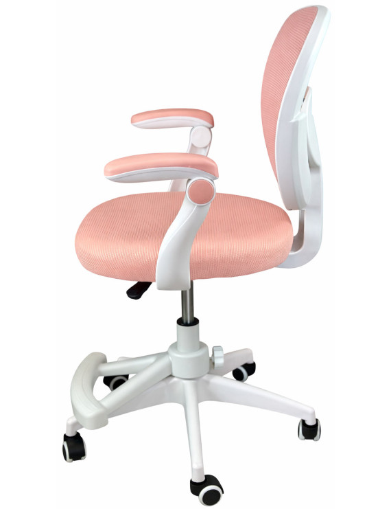 Крісло обертове дитяче з підставкою для ніг PERFECT KIDS PINK Perfect Home Рожевий (PFH-092118)