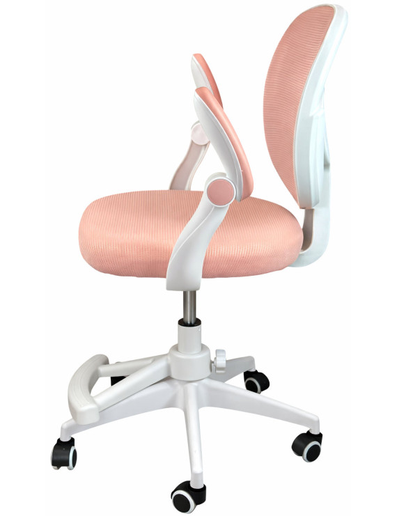 Крісло обертове дитяче з підставкою для ніг PERFECT KIDS PINK Perfect Home Рожевий (PFH-092118)