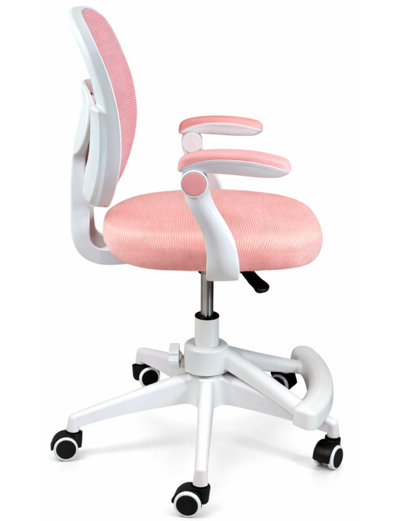 Крісло обертове дитяче з підставкою для ніг PERFECT KIDS PINK Perfect Home Рожевий (PFH-092118)