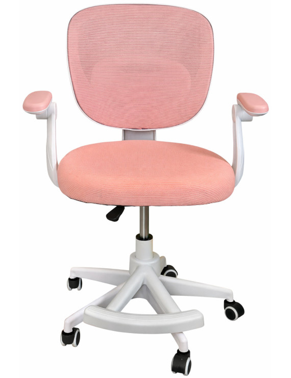 Крісло обертове дитяче з підставкою для ніг PERFECT KIDS PINK Perfect Home Рожевий (PFH-092118)