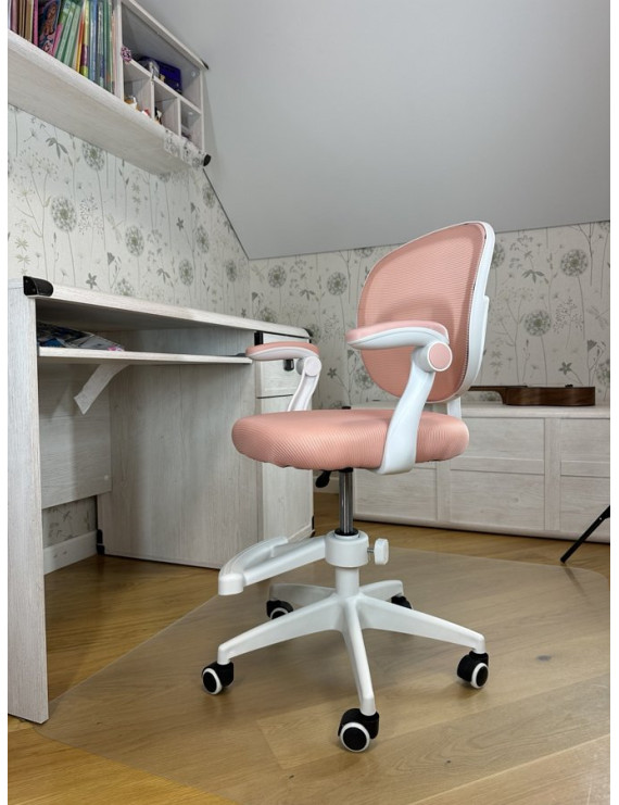 Крісло обертове дитяче з підставкою для ніг PERFECT KIDS PINK Perfect Home Рожевий (PFH-092118)