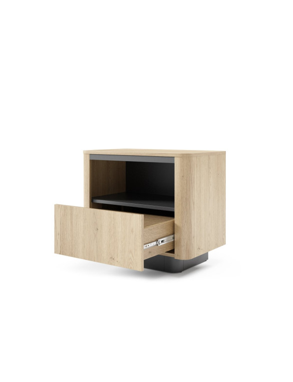 Тумба приліжкова Perfect Home Торро / Torro 1S/63 з 1 шухлядою Дуб кремона/чорний (PFH-091419)
