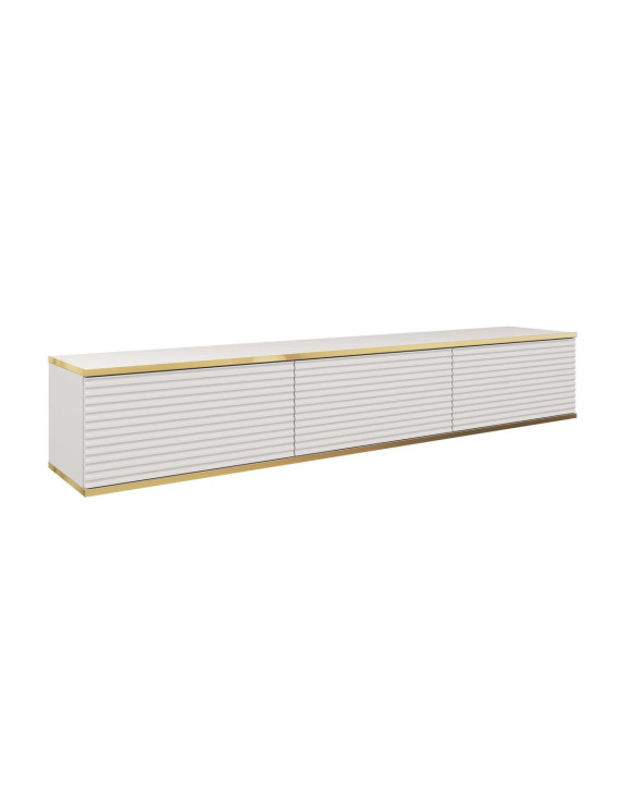 Тумба під телевізор навісна Perfect Home Оро / Oro 3-дверна RTV175 MDF Білий (PFH-091364)