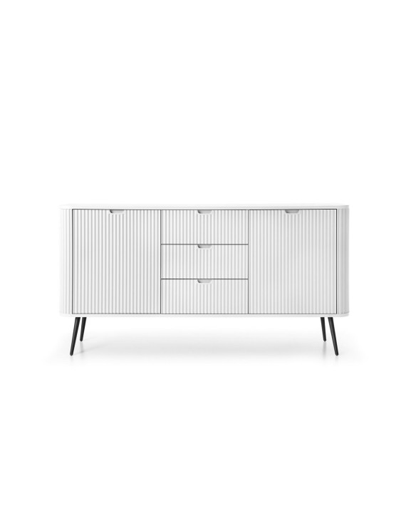 Комод Perfect Home Зова / Zova 2-дверний з 3 шухлядами і чорними ніжками KSZ168 Білий (PFH-091279)
