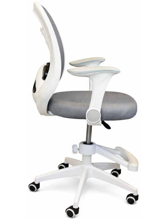 Крісло обертове дитяче з підставкою для ніг PERFECT KIDS PANDA GRAY Perfect Home Сірий (PFH-092110)