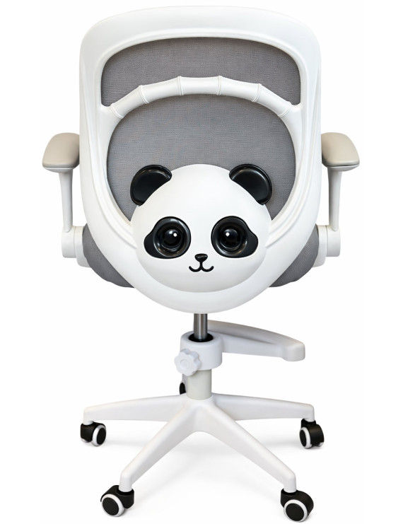 Крісло обертове дитяче з підставкою для ніг PERFECT KIDS PANDA GRAY Perfect Home Сірий (PFH-092110)