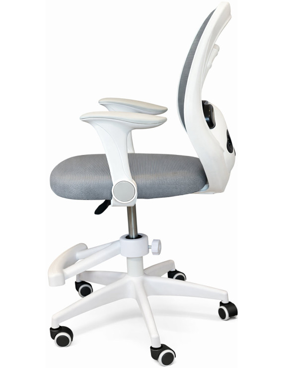 Крісло обертове дитяче з підставкою для ніг PERFECT KIDS PANDA GRAY Perfect Home Сірий (PFH-092110)