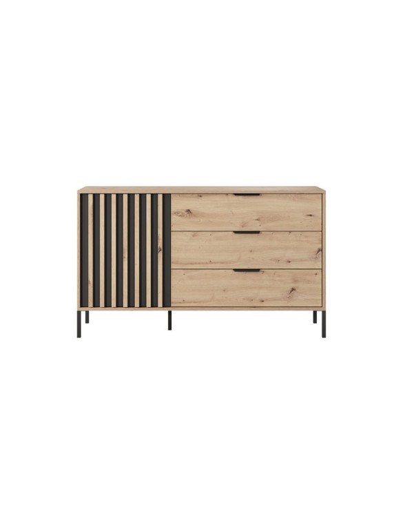 Комод Perfect Home Таллі / Tally 1-дверний з 3 шухлядами 1D3S/138 Дуб артизан/антрацит (PFH-091096)