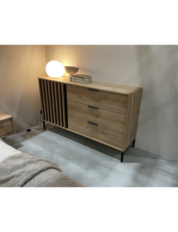 Комод Perfect Home Таллі / Tally 1-дверний з 3 шухлядами 1D3S/138 Дуб артизан/антрацит (PFH-091096)